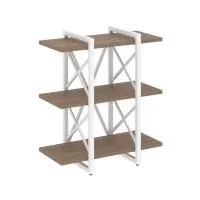 Стеллаж на регулируемых опорах - 3 полки VR.L-MST.O-3.4V (дуб аризона/белый)