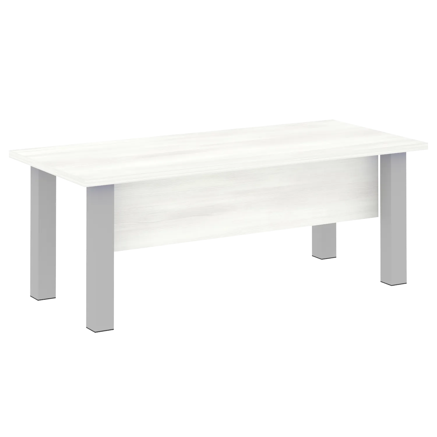 Стол руководителя прямой (опоры серые) Yalta LT.D-20.1 снежная патина