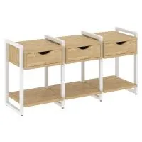 Тумба на регульруемых опорах наборная VR.L-TN-4.O (тиквуд светлый/белый)