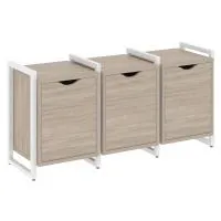 Тумба на регульруемых опорах наборная VR.L-TN-5.O (дуб аттик/белый)