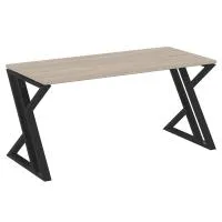 Стол рабочий на Z-образных опорах VR.L-SRZ-4.7 (дуб аттик/черный)