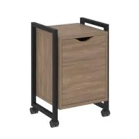 Тумба на колесных опорах с распашным фасадом VR.L-T2.K (дуб аризона/черный)