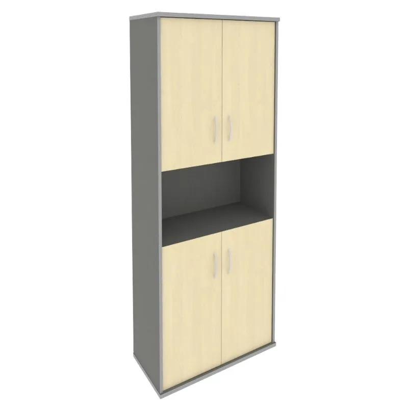 Шкаф высокий широкий (4 низкие двери ЛДСП) RIVA А.СТ-1.5