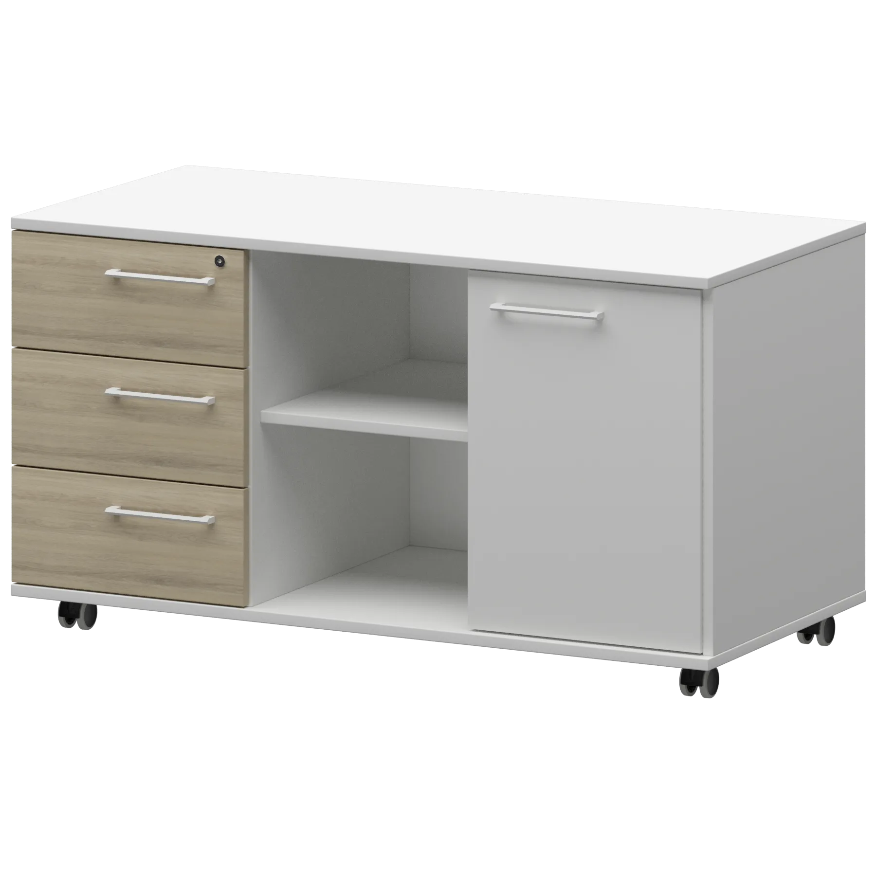 КОРТЕЗ Креденция левая KZT-62L Кронберг/Белый 1200x568x648