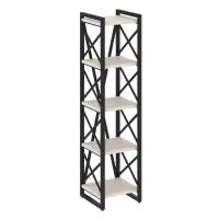 Стеллаж на регулируемых опорах - 5 полки VR.L-MST.O-5.4 (денвер светлый/черный)