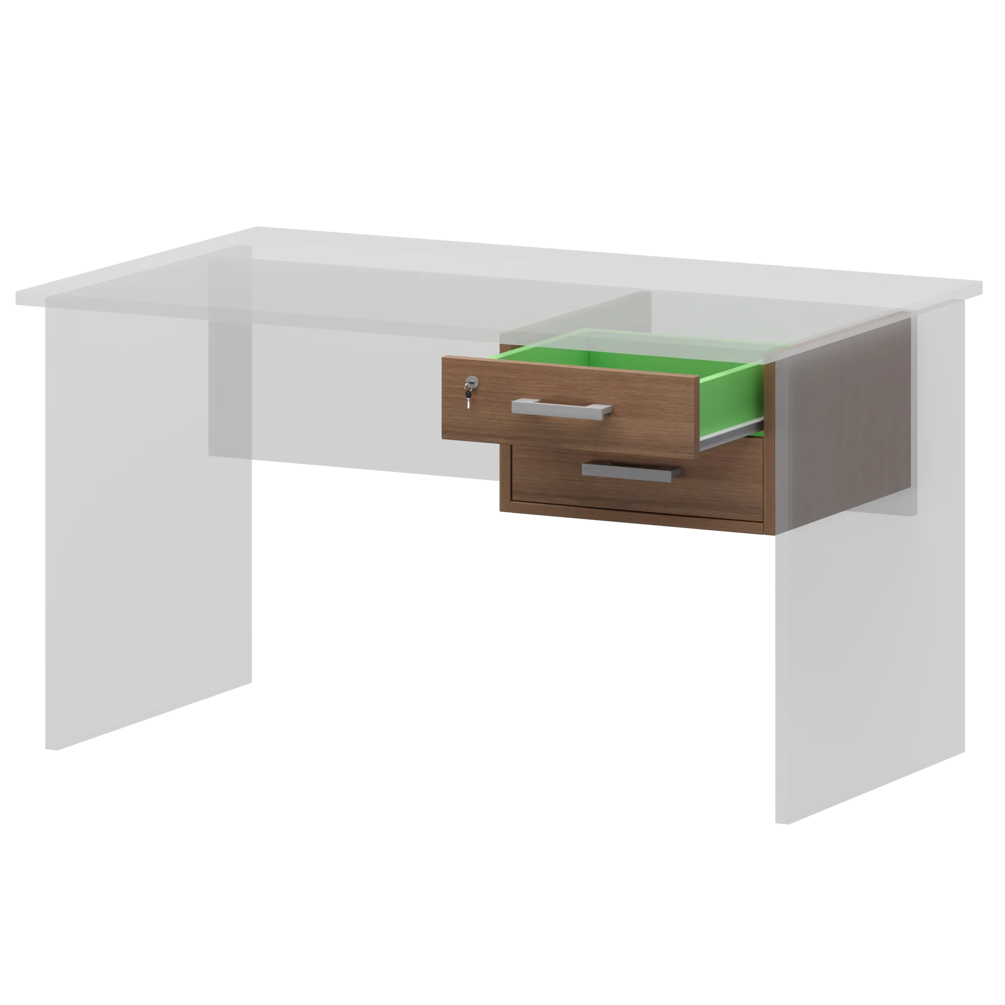 Тумба подвесная ( к столам глубиной 73см) Арго АТ-02 Орех гварнери