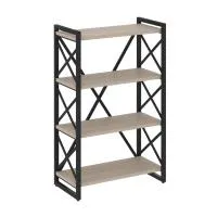 Стеллаж на регулируемых опорах - 4 полки VR.L-MST.O-4.8(дуб аттик/черный)