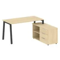 Рабочая станция на А-образном м/к с опорной тумбой правая БА.РС-СТС-2.3 Пр - Metal System