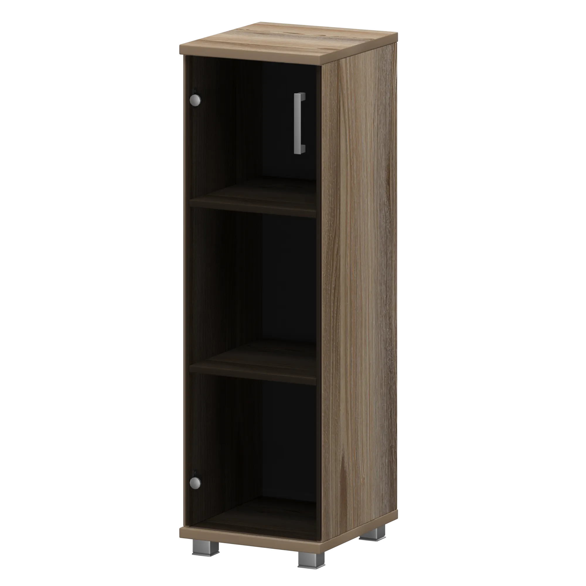 Шкаф средний узкий Аргентум НТ-440+НТ-601стл Дуб сафари