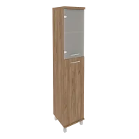 Шкаф высокий узкий левый First KSU-1.7(L) (дуб Табак)