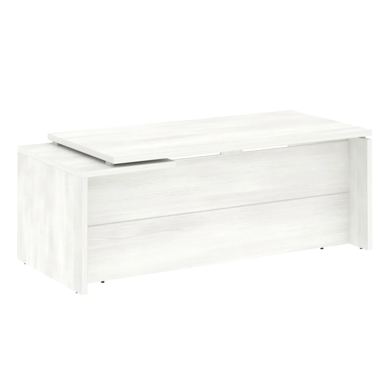 Стол руководителя прямой, правый Yalta LT.В-20 R снежная патина