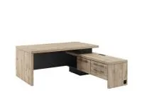 Стол для руководителя с опорной тумбой с блоком розеток, правый Торстон Т-20.1000пр