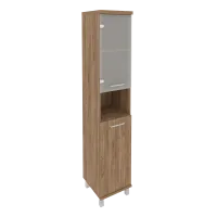 Шкаф высокий узкий левый First KSU-1.4(L) (дуб Табак)