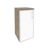 Шкаф низкий узкий левый (1 низкий фасад стекло лакобель белое в раме) ONIX O.SU-3.2R(L) white