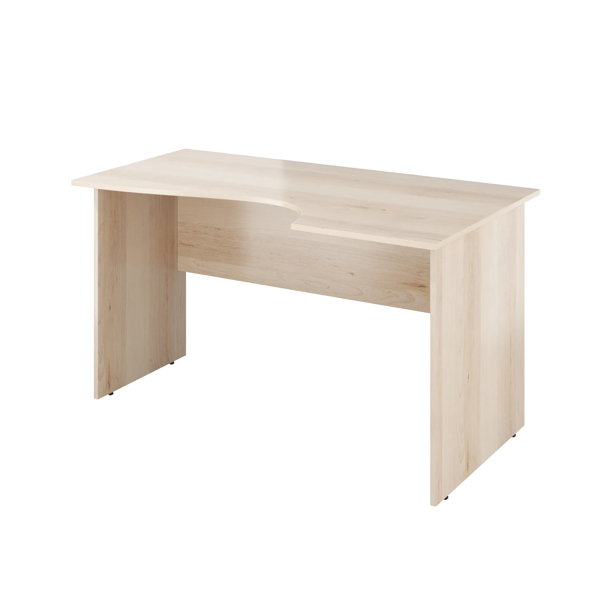 Стол офисный криволинейный правый Канцлер КЦ05.39 бук артизан перламутровый