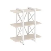 Стеллаж на регулируемых опорах - 3 полки VR.L-MST.O-3.4V (денвер светлый/белый)