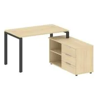 Рабочая станция на П-образном м/к с опорной тумбой правая БП.РС-СТС-2.2 Пр - Metal System