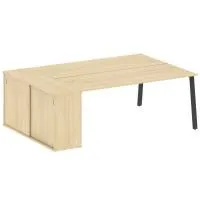 Рабочая станция на А-образном м/к с опорным шкафом-купе Metal System БА.РС-СШК-1.5