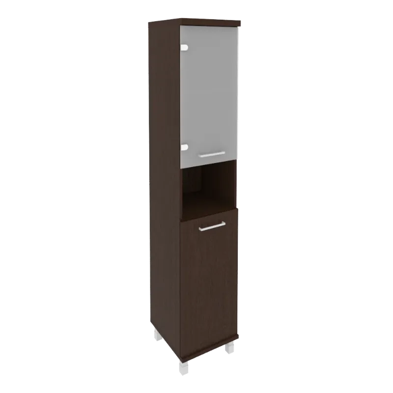 Шкаф высокий узкий левый First KSU-1.4(L) (венге Цаво)