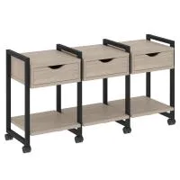 Тумба на колесных опорах наборная VR.L-TN-4.K (дуб аттик/черный)