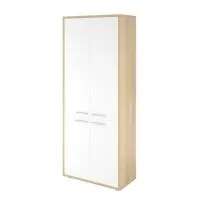 Шкаф высокий закрытый, 4 двери Дублин ДБ39 (акация/белый)