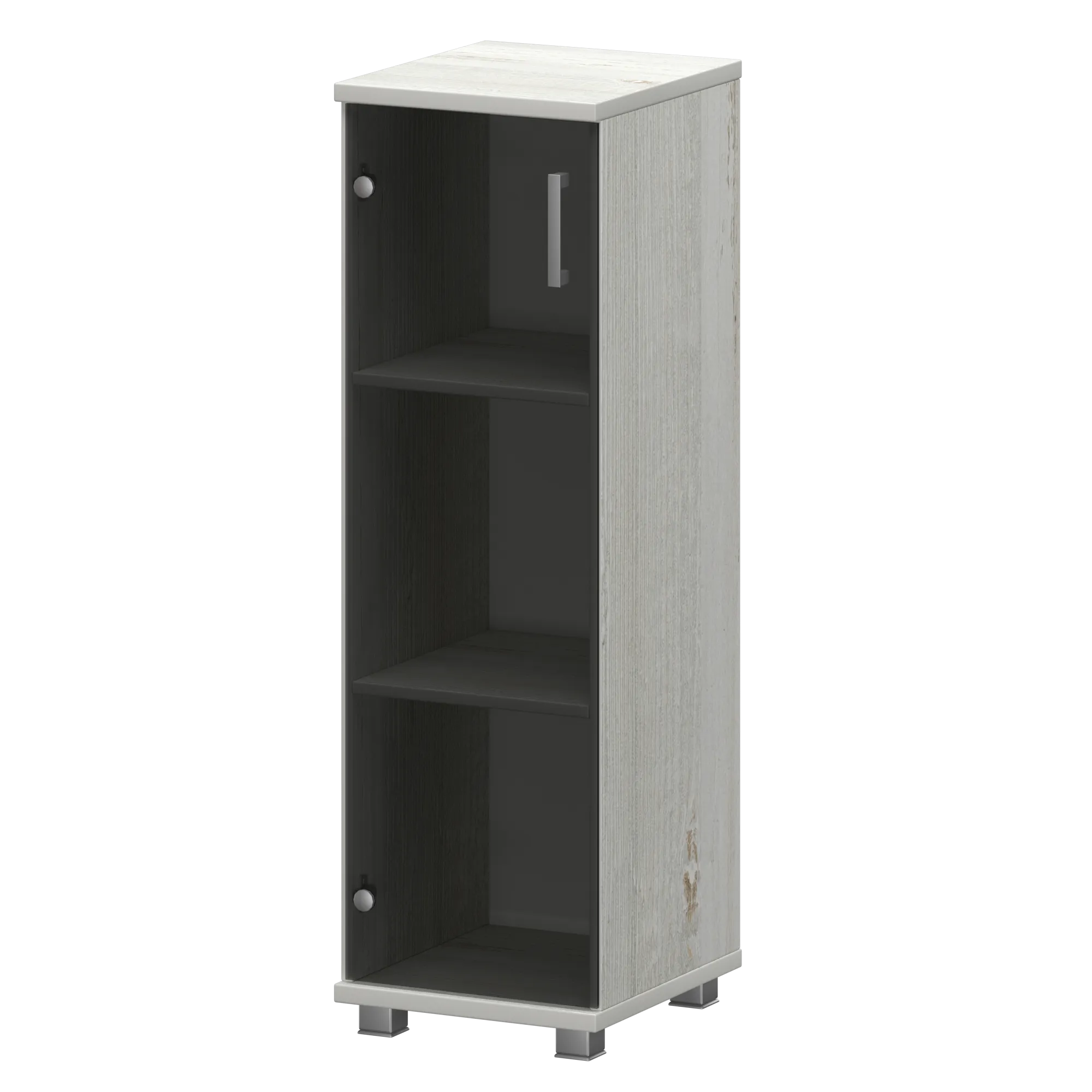 Шкаф средний узкий Аргентум НТ-440+НТ-601стл Сосна винтер