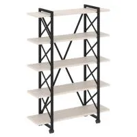 Стеллаж на колесных опорах - 5 полки VR.L-MST.K-5.8V (денвер светлый/черный)