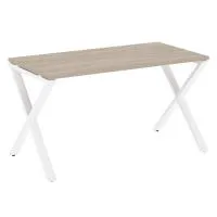 Стол рабочий на X-образных опорах VR.L-SRX-3.7 (дуб аттик/белый)