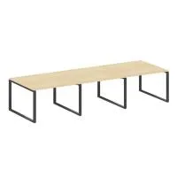 Переговорный стол (3 столешницы) на О-образном м/к Metal System БО.ПРГ-3.2