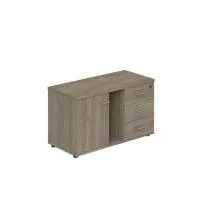 Тумба опорная (мобильная) с 3-мя ящиками + замок, распашным фасадом и нишей, правая Wing WN.203.OD.R