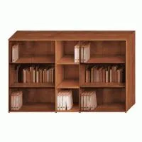 Шкаф комбинированный средний (стекло + стеллаж узкий + стекло) Престиж Исп.27