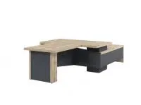 Стол для руководителя с брифингом 1150 с опорной тумбой, левый Торстон Т-822.0000л