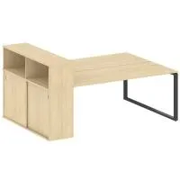 Рабочая станция на О-образном м/к с опорным шкафом-купе БО.РС-СШК-2.5 - Metal System