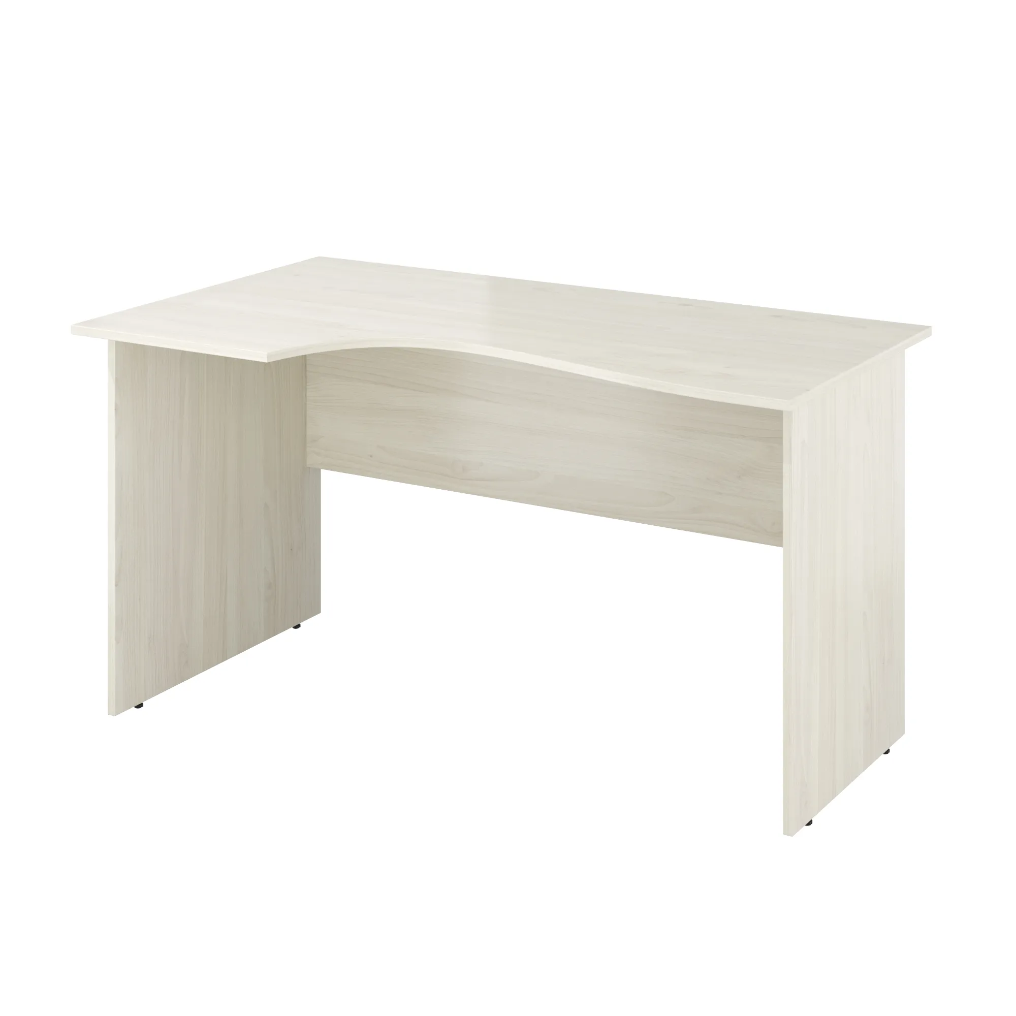 Стол офисный криволинейный левый Канцлер КЦ04.38 скандинавское дерево