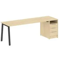 Рабочая станция на А-образном м/к с опорной тумбой БА.РС-СТП -1.5 - Metal System