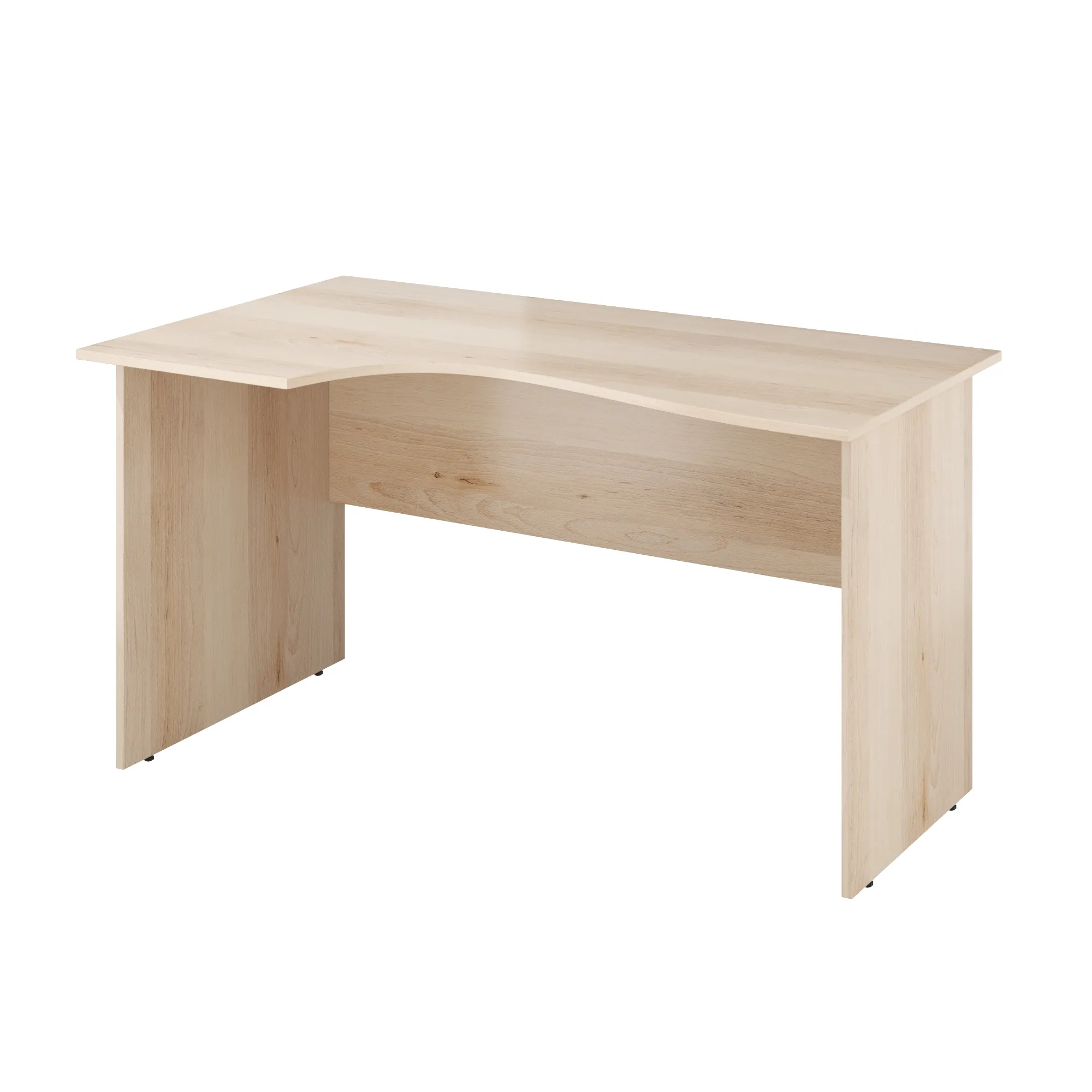 Стол офисный криволинейный левый Канцлер КЦ04.39 бук артизан перламутровый