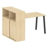 Стол письменный на А-образном м/к с опорным шкафом-купе Metal System БА.РС-СШК-3.2