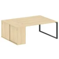 Рабочая станция на О-образном м/к с опорным шкафом-купе Metal System БО.РС-СШК-1.4