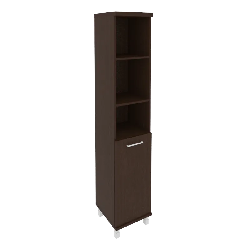 Шкаф высокий узкий левый First KSU-1.1(L) (венге Цаво)