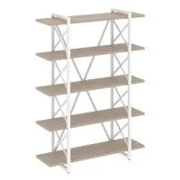 Стеллаж на регулируемых опорах - 5 полки VR.L-MST.O-5.8V (дуб аттик/белый)