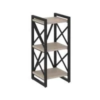 Стеллаж на регулируемых опорах - 3 полки VR.L-MST.O-3.4 (дуб аттик/черный)