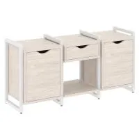 Тумба на регульруемых опорах наборная VR.L-TN-7.O (денвер светлый/белый)