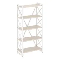 Стеллаж на регулируемых опорах - 5 полки VR.L-MST.O-5.8 (денвер светлый/белый)