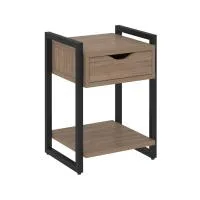 Тумба на регулируемых опорах с ящиком и полкой VR.L-T1.O (дуб аризона/черный)