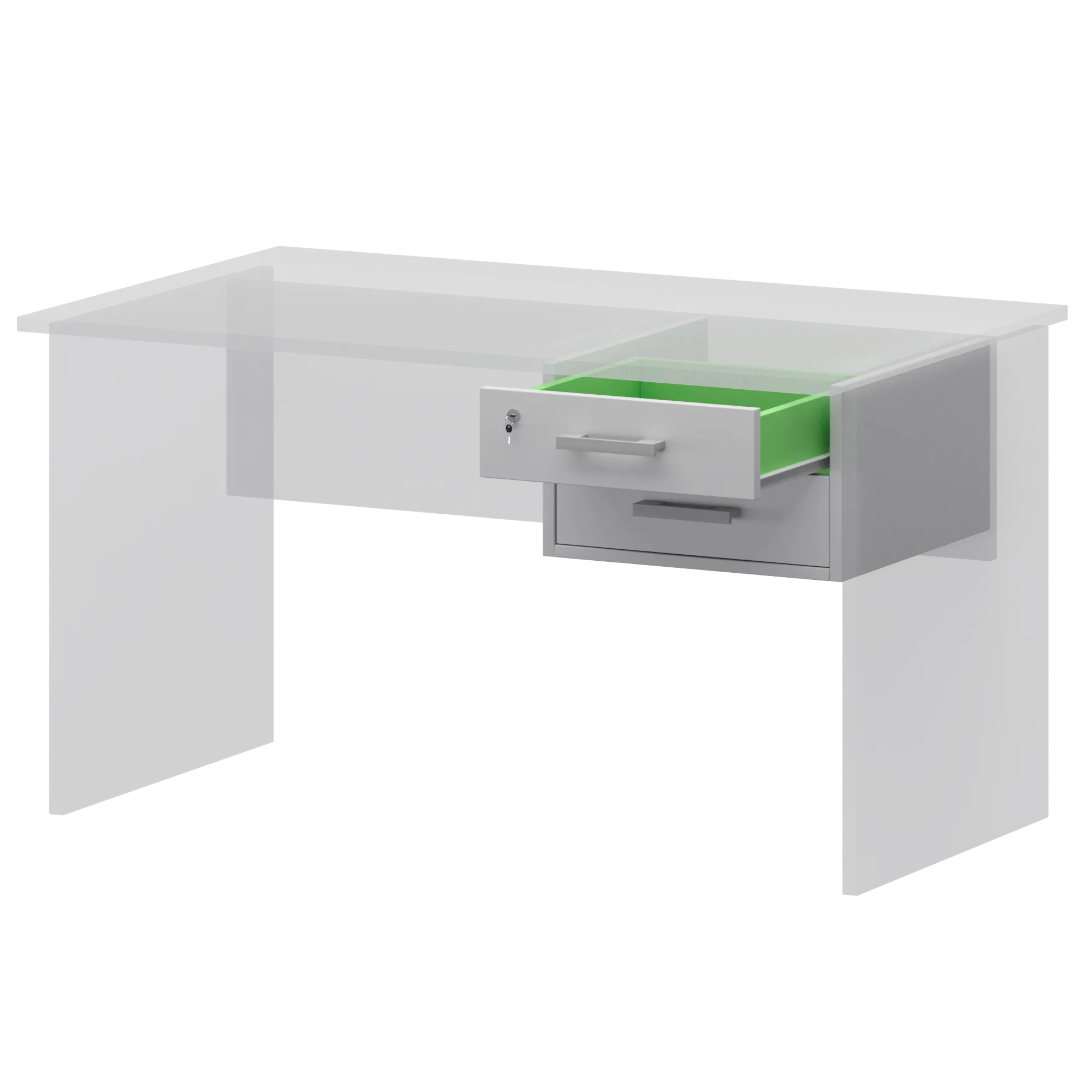 Тумба подвесная ( к столам глубиной 73см) Арго АТ-02 Белый