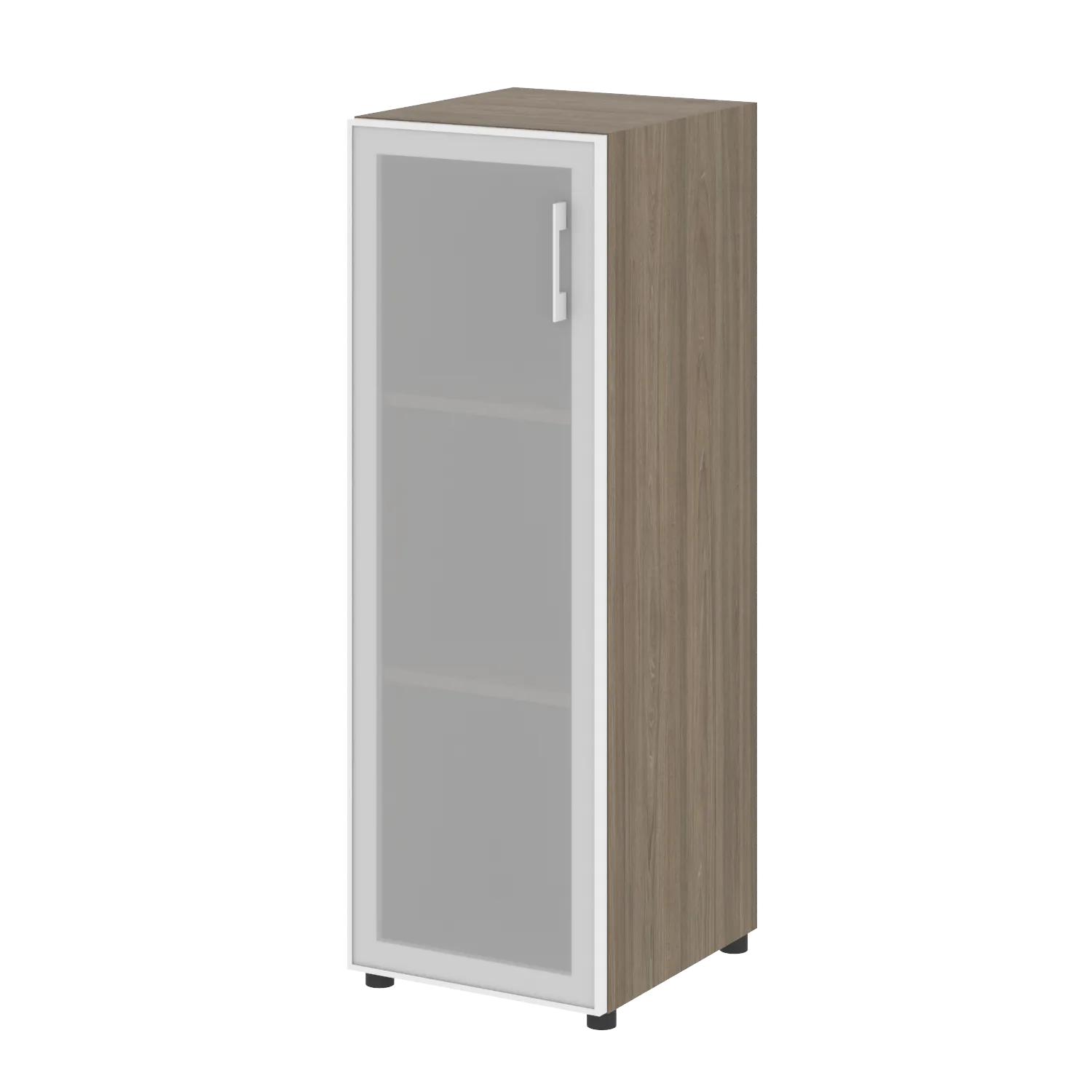 Шкаф средний узкий левый (1 средний фасад стекло в раме) Yalta LT.SU-2.4 R L/R вяз благородный