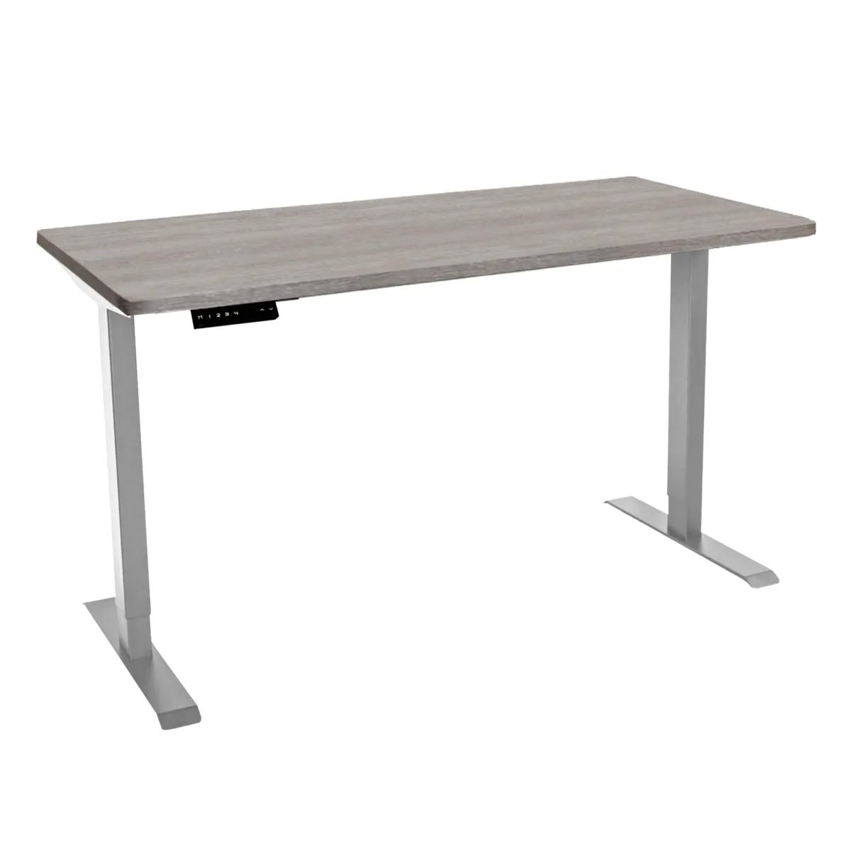 Стол с регулировкой высоты электрический LuxAlto LA-T33-2AR2 серый/дуб бежево-серый 140*80*2.5