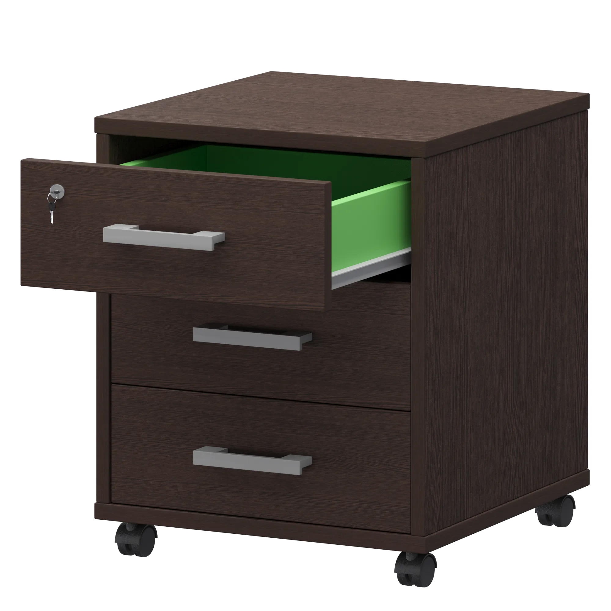 Тумба подкатная (3 ящика) Арго АТЛ-03 Дуб венге