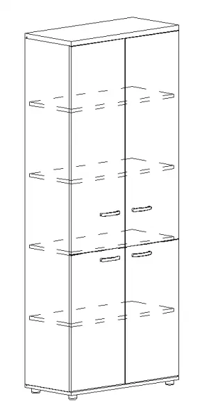 Шкаф для документов закрытый 4-х дверный A4 9373