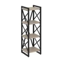 Стеллаж на регулируемых опорах - 4 полки VR.L-MST.O-4.4 (дуб аттик/черный)